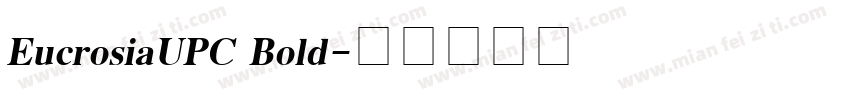 EucrosiaUPC Bold字体转换